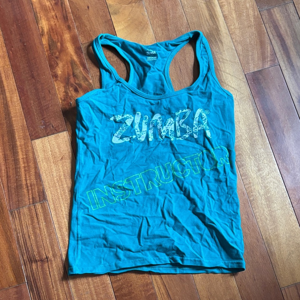 Zumba instructor Fitness teal Tank Top
